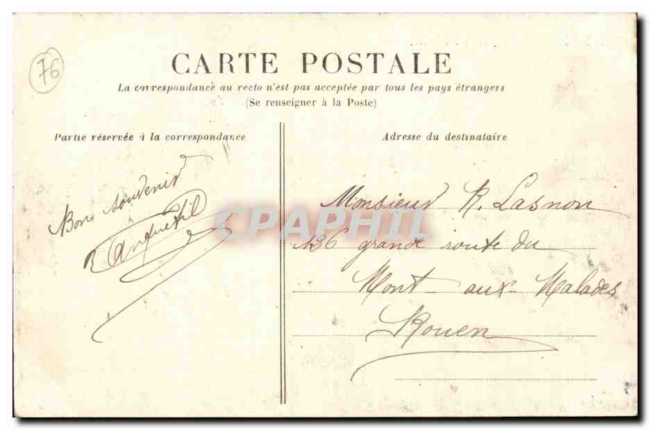 Rouen - Pont Boieldieu - CPA Train — Verso