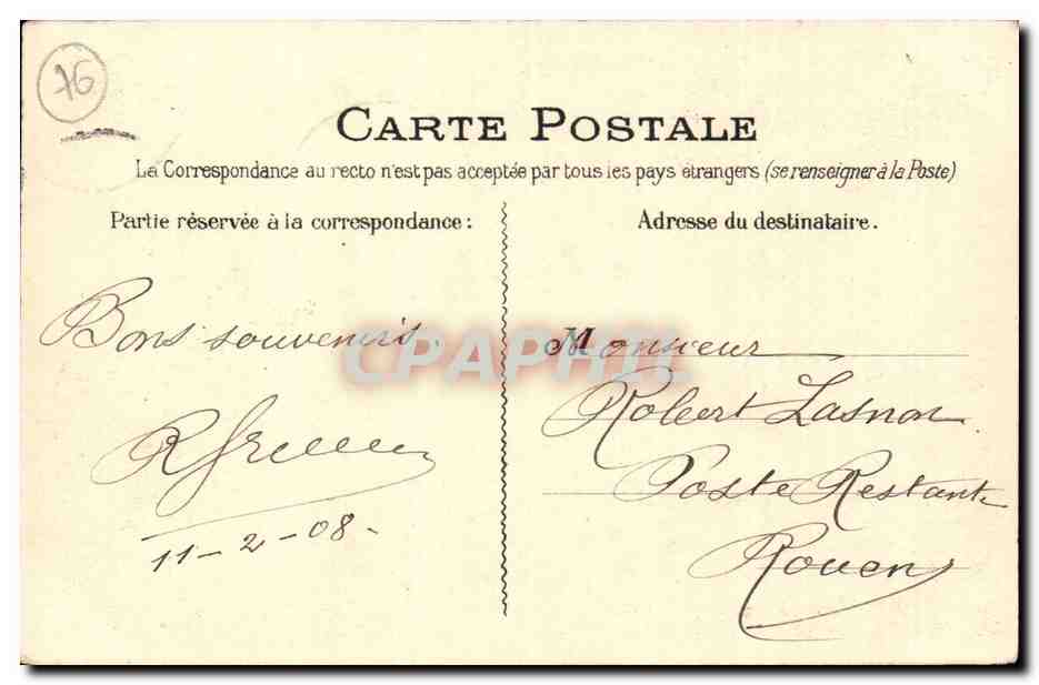 Rouen - Dessin a la Plume - CPA  — Rückseite