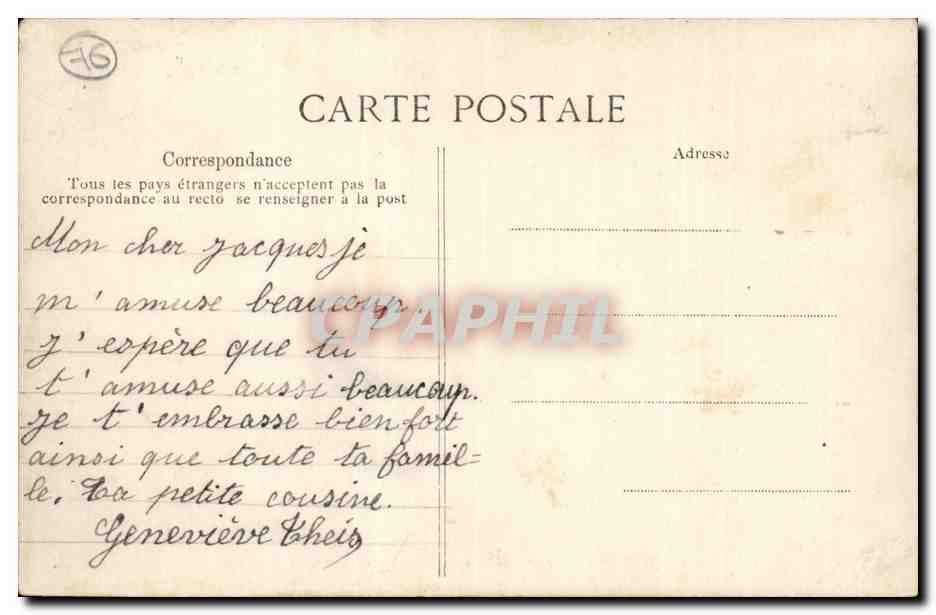 Rouen - Pointe de l'Ile Encroix et vue du Quai de Paris - CPA  — Verso