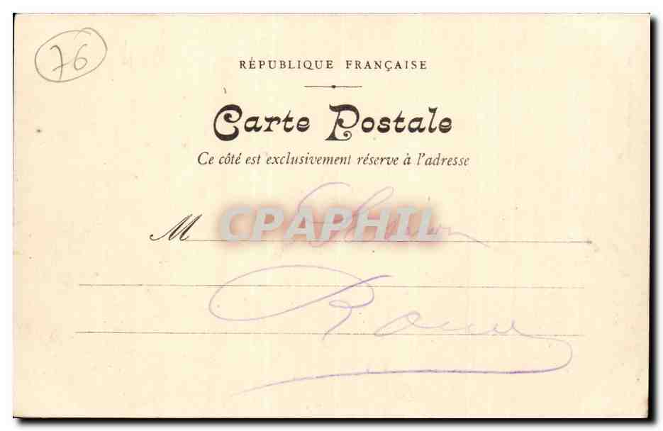 Rouen - Place de la Republique - CPA  — Verso
