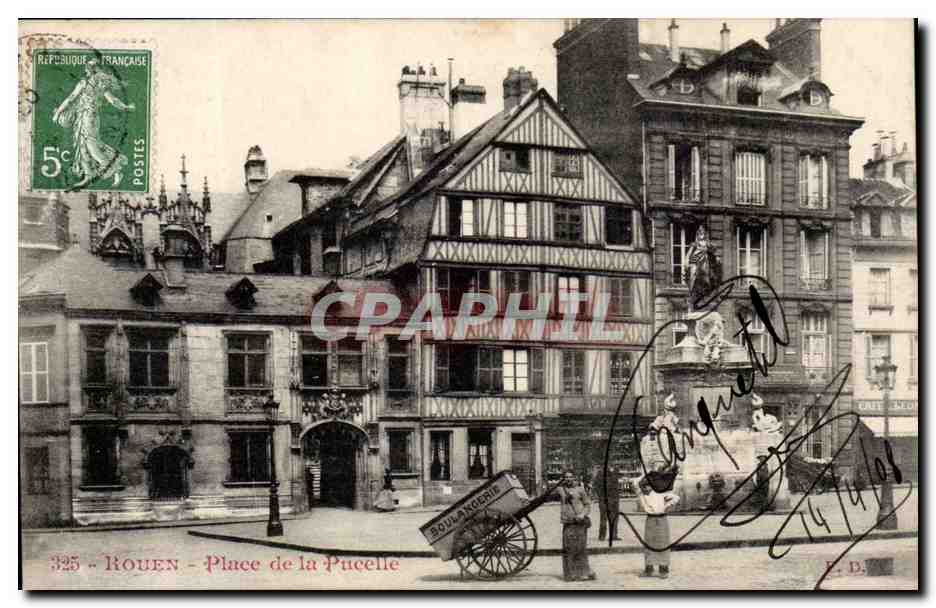 Rouen - Place de la Pucelle - Boulangerie (boulanger metiers) - CPA 