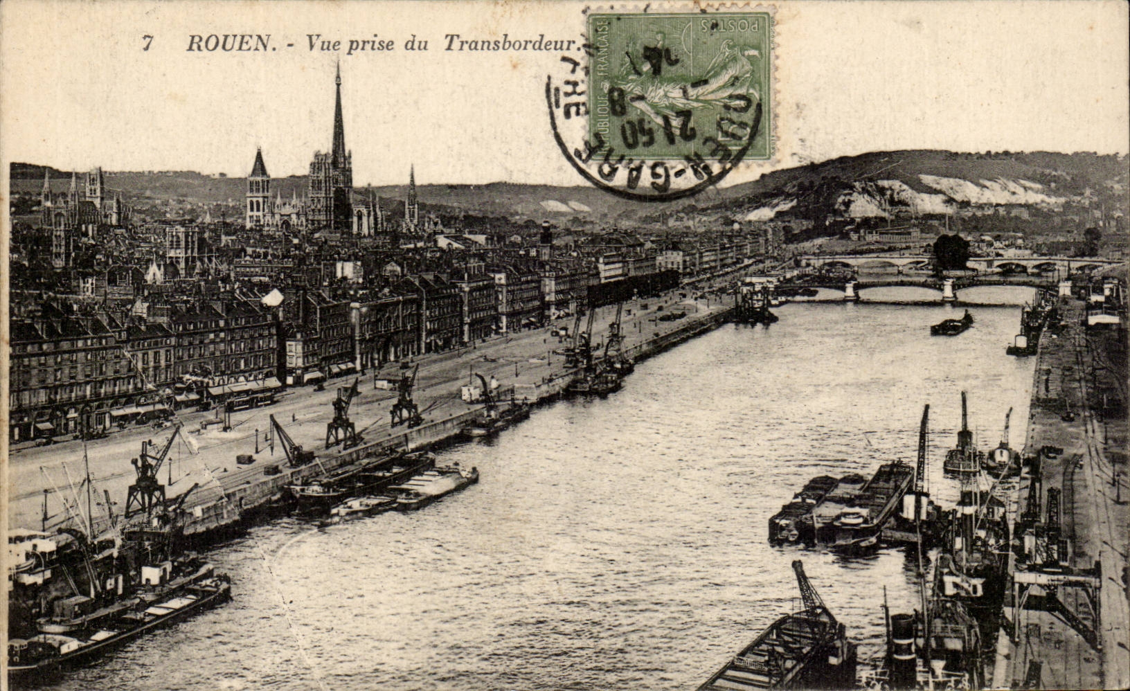 Rouen - Vue prise du Transbordeur - CPA 