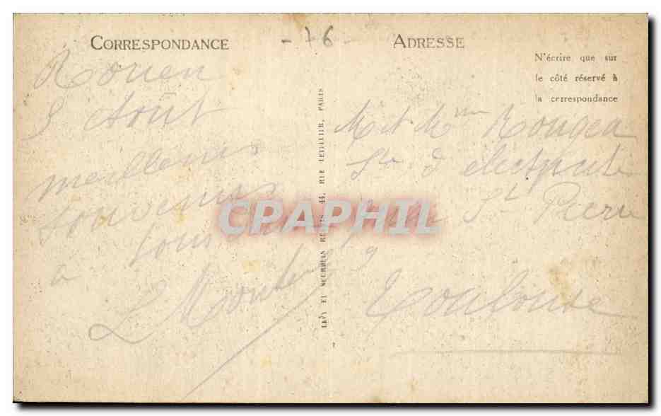 Rouen - Vue prise du Transbordeur - CPA  — Verso