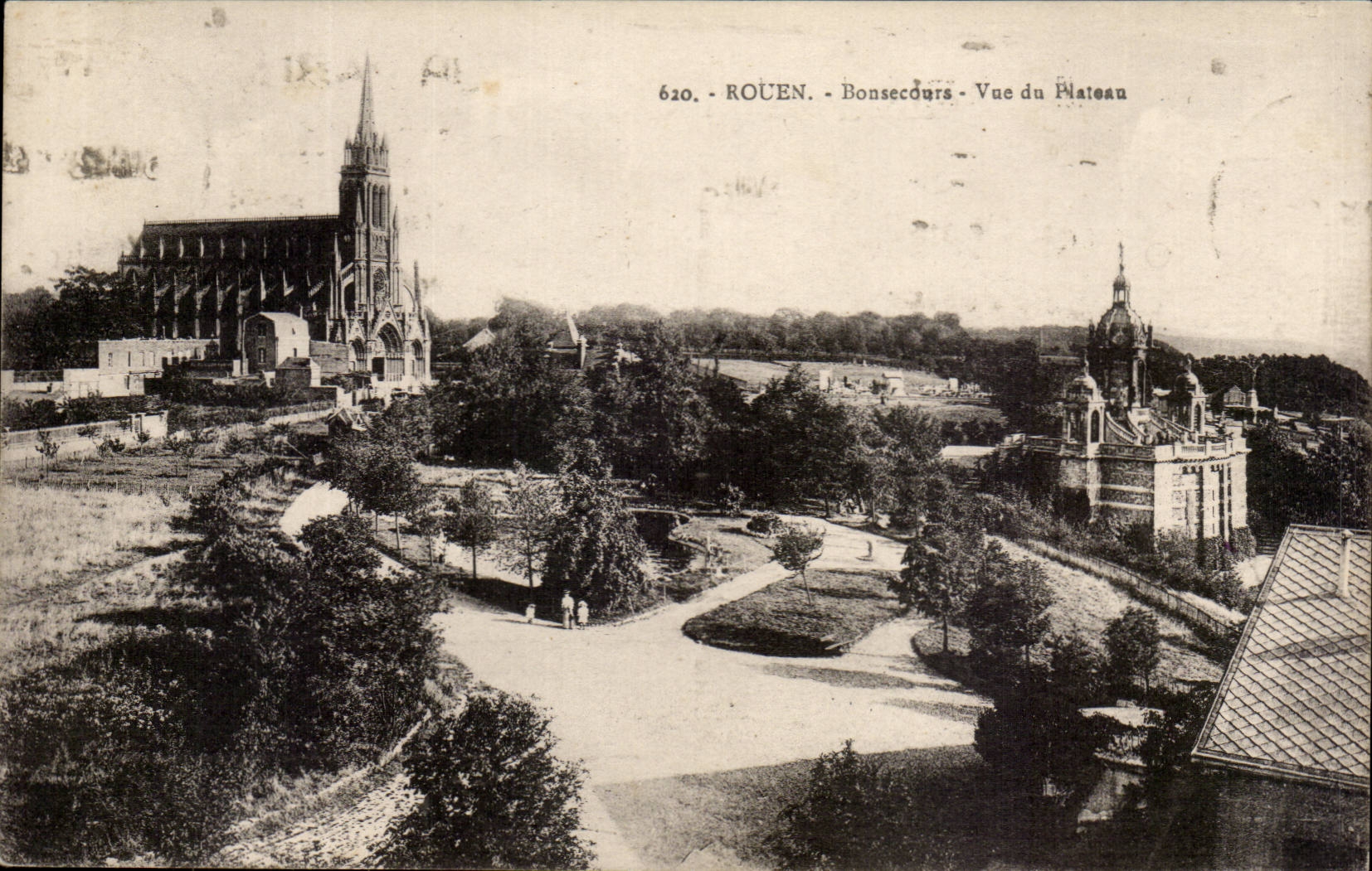Rouen - Bonsecours - Vue du Plateau - CPA 