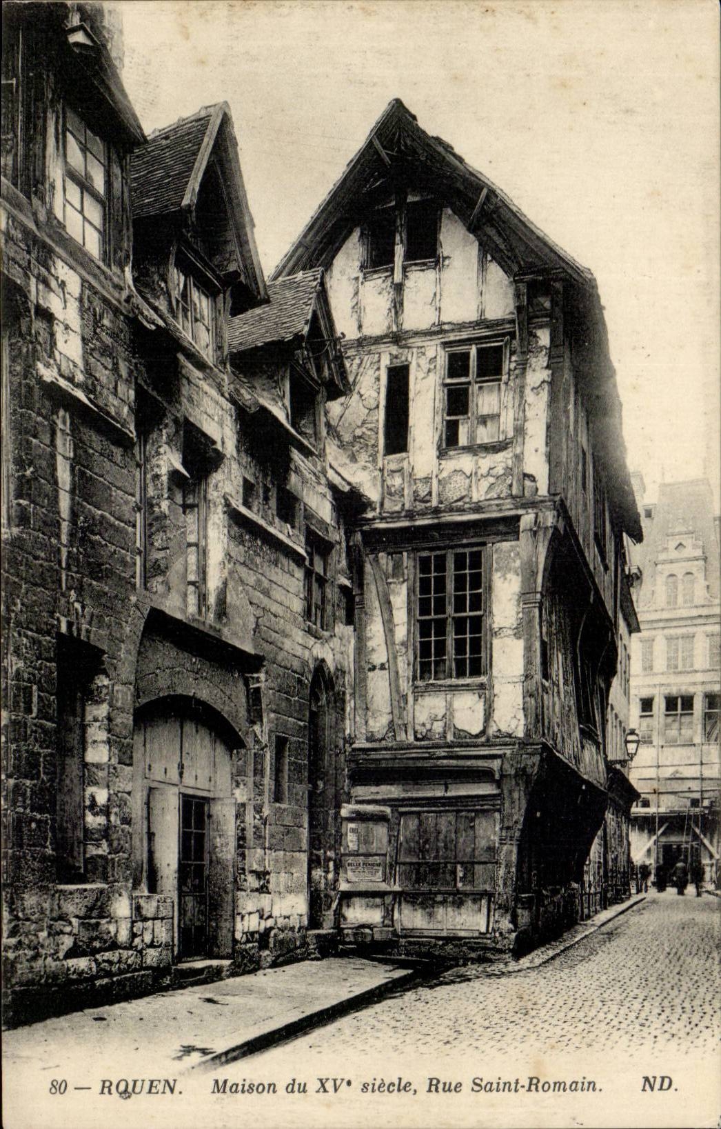Rouen - Rue St Romain - Maison du XV siecle - CPA 