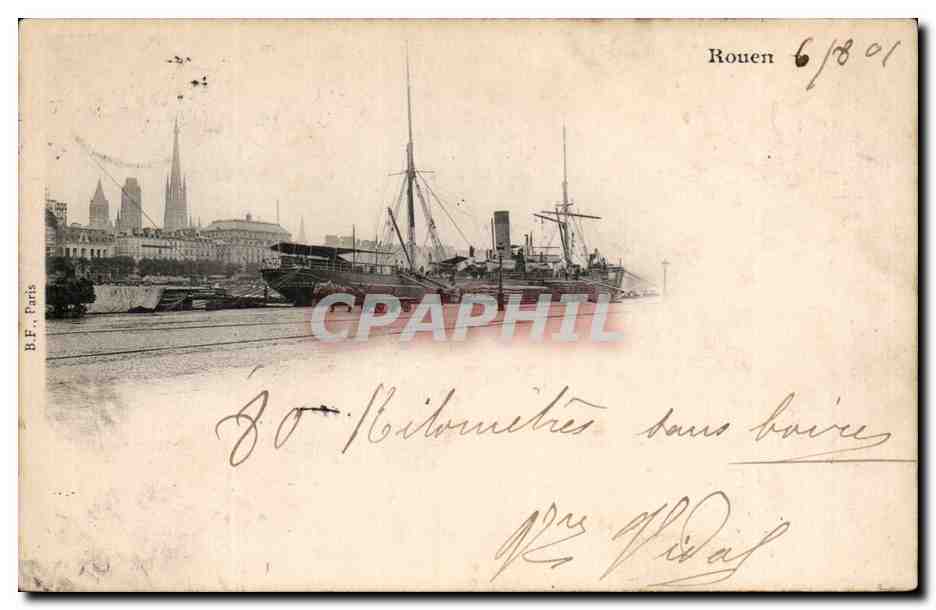 Rouen - 1901 - Le Port - CPA 