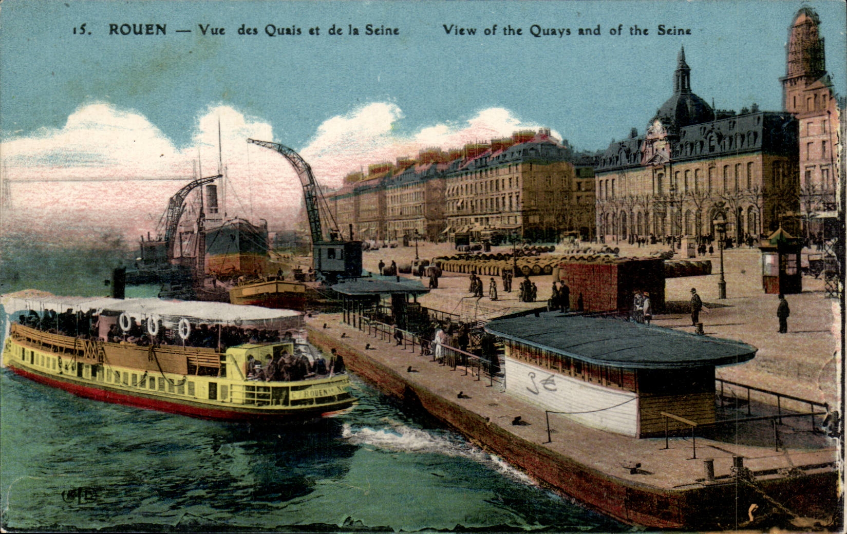Rouen - Vue des Quais et de la Seine - CPA 