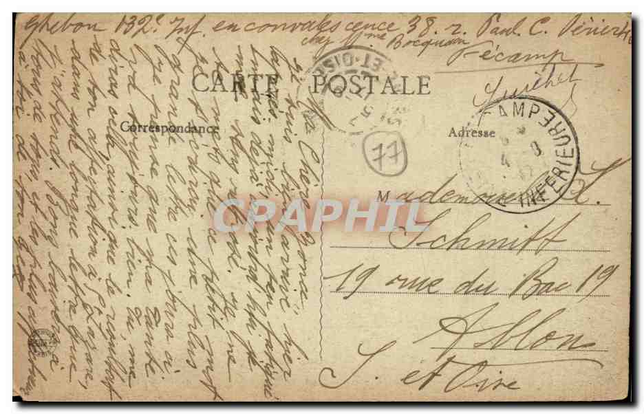 Fecamp - Vue Generale prise de la Chapelle de Notre Dame de Salut - CPA  — Rückseite