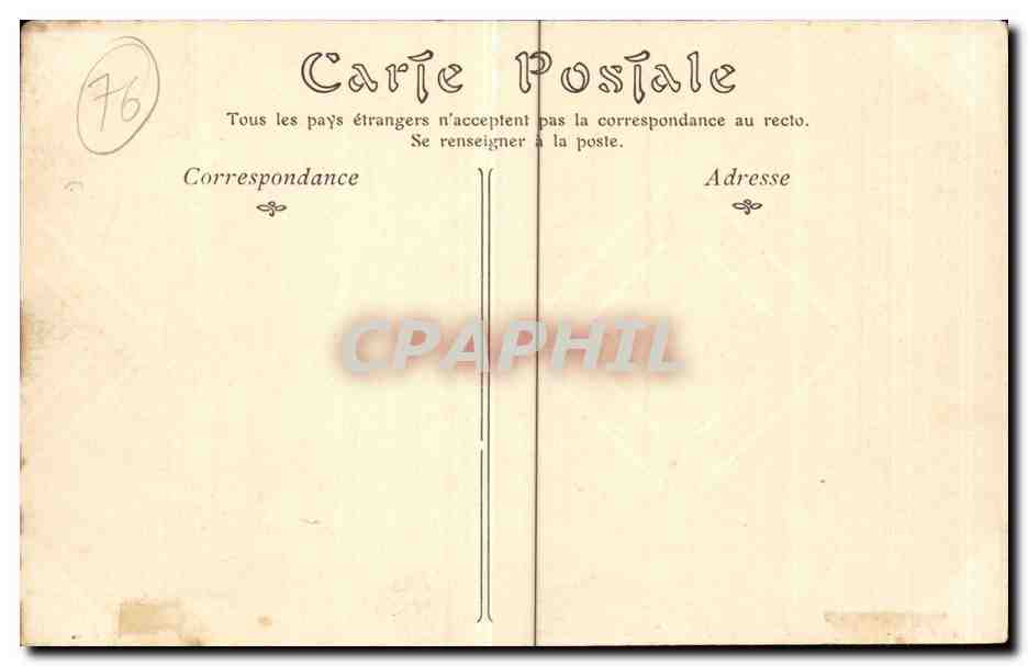 Etretat - Sortie du Casino - CPA Automobile — Rückseite