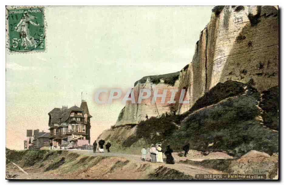 Dieppe - Falaise et Villas - CPA 