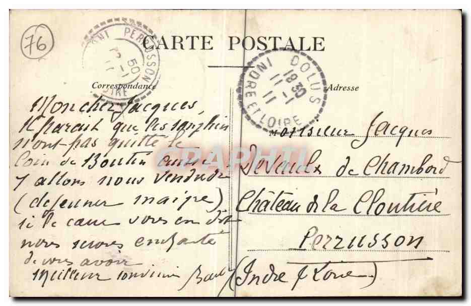 Quiberville sur Mer - Sur les Galets CPA  — Rückseite