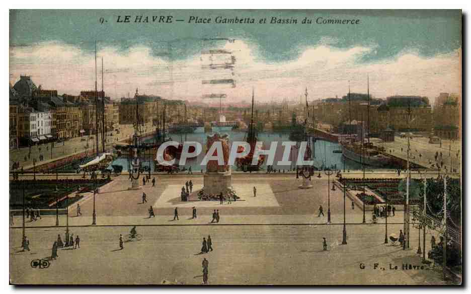 Le Havre - Place Gambetta et bassin du Commerce - CPA 