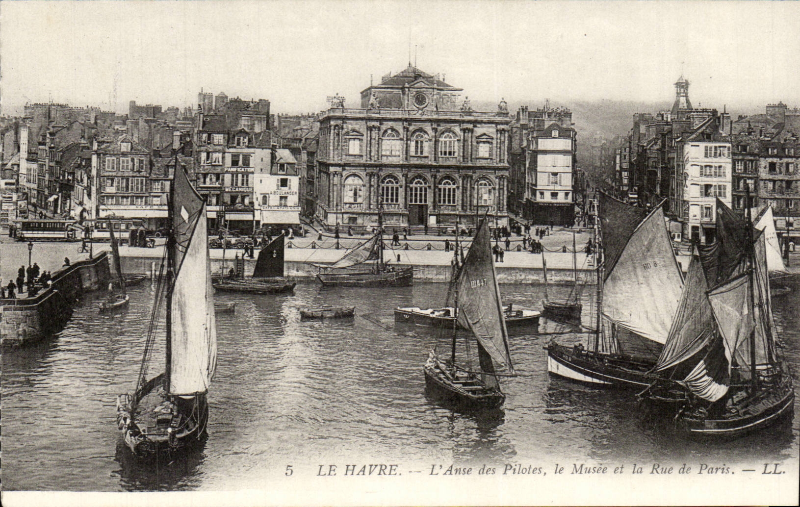 Le Havre - L'Anse des Pilotes - le Musee et la Rue de Paris - CPA 