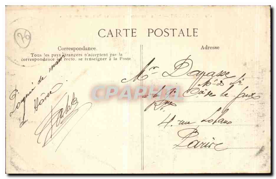 Le Havre - La Provence - entrant au Port par gros temps - Paquebot - steamer - CPA  — Rückseite