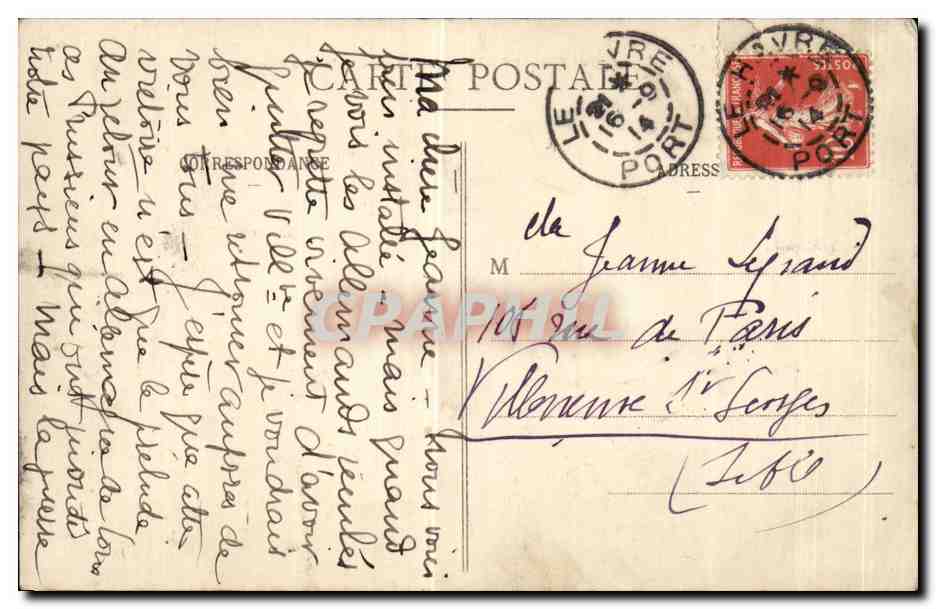 Le Havre - Cap de la Heve et le Nice Havrais - CPA  — Rückseite