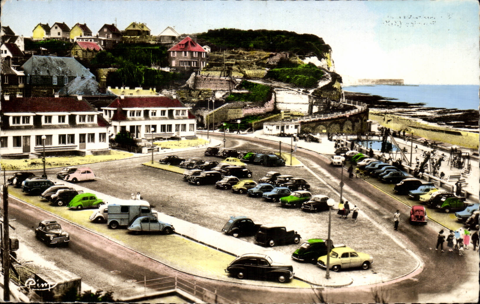 Veules les Roses - Le Parking - La Plage - CPA 
