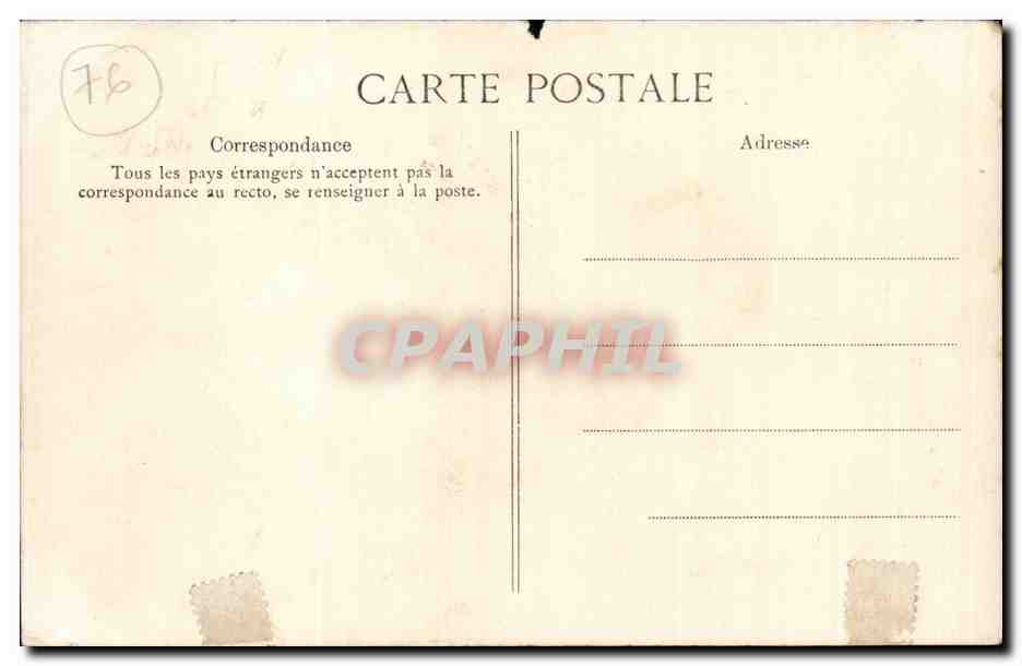 Yvetot - Rue de l'Eglise - CPA  — Rückseite