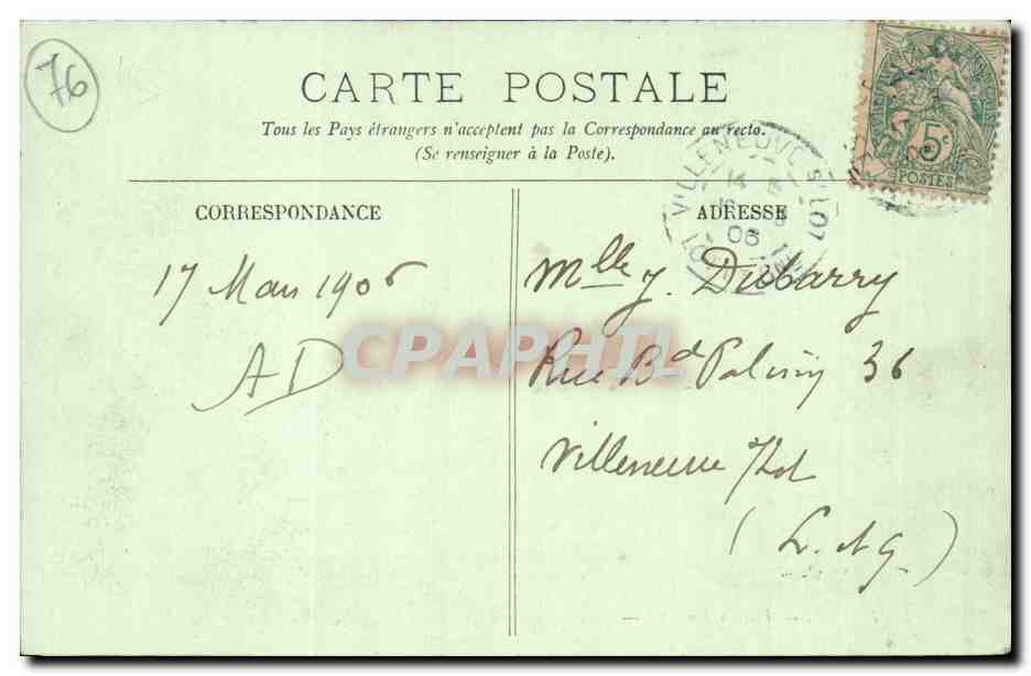 Le Havre - Vieilles Maisons CPA Peche — Rückseite