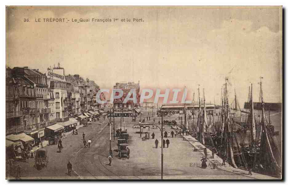 Le Treport - Le Quai Francois I et le Port CPA 