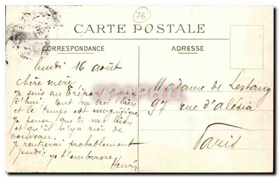 Le Treport - L'Eglise et le Port - CPA  — Rückseite