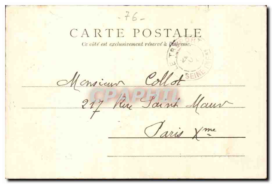 Le Treport - Le Port - Quai Francois I - CPA  — Rückseite