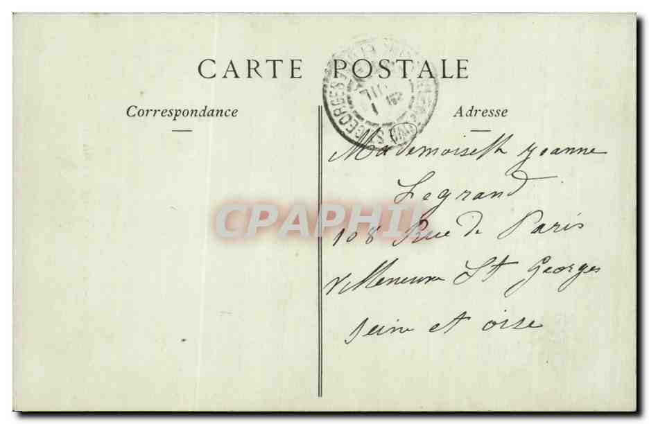 Le Treport - La Rue de Paris - la Croix de Gres - CPA  — Rückseite