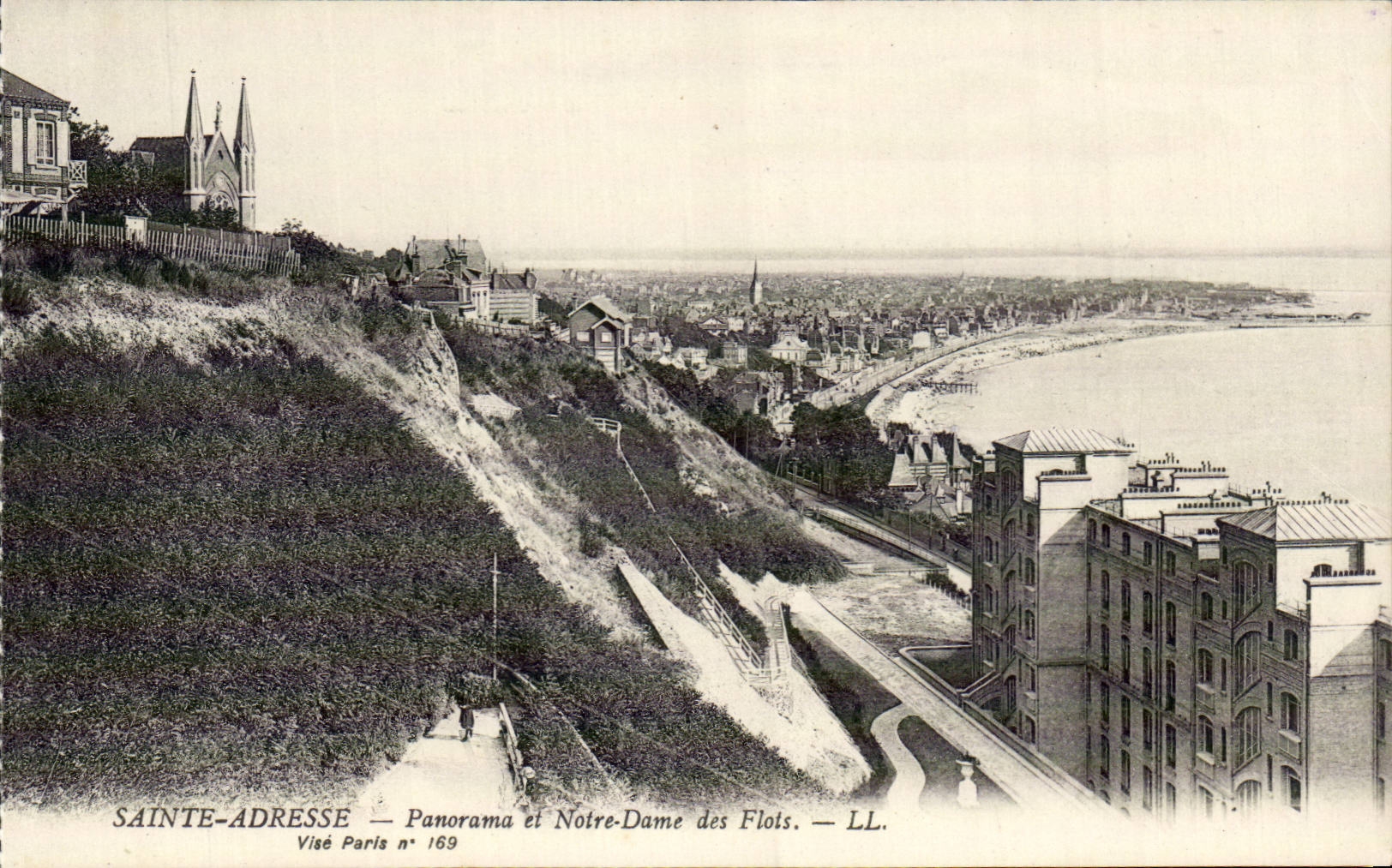 Sainte Adresse - Panorama et Notre Dame des Fots CPA 
