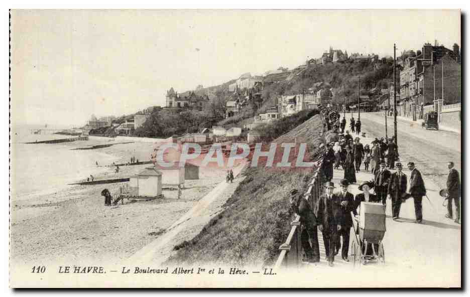 Le Havre - Le Boulevard Albert I et la Heve CPA 