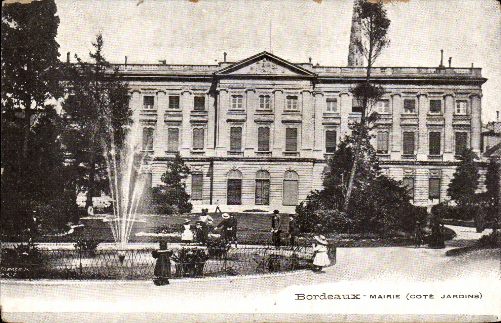 Bordeaux - Mairie - Cote Jardins - CPA 