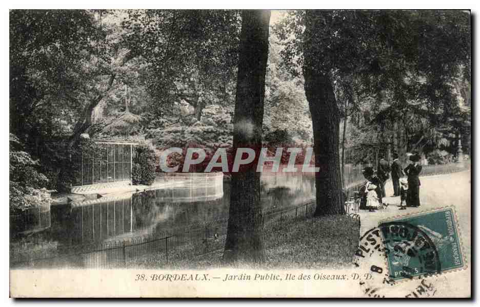 Bordeaux - Jardin Public - Ile des Oiseaux CPA 