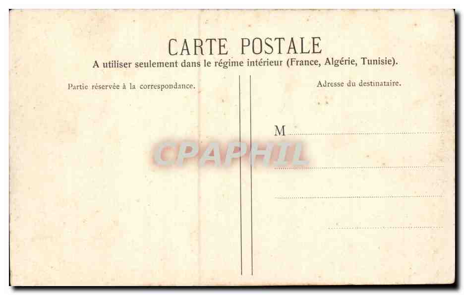 Bordeaux - Monument Gambetta CPA  — Verso