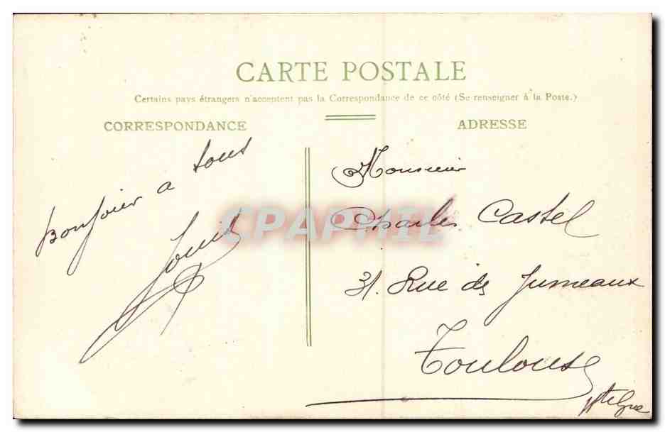 Bordeaux - Tour de la Grosse Cloche CPA  — Verso