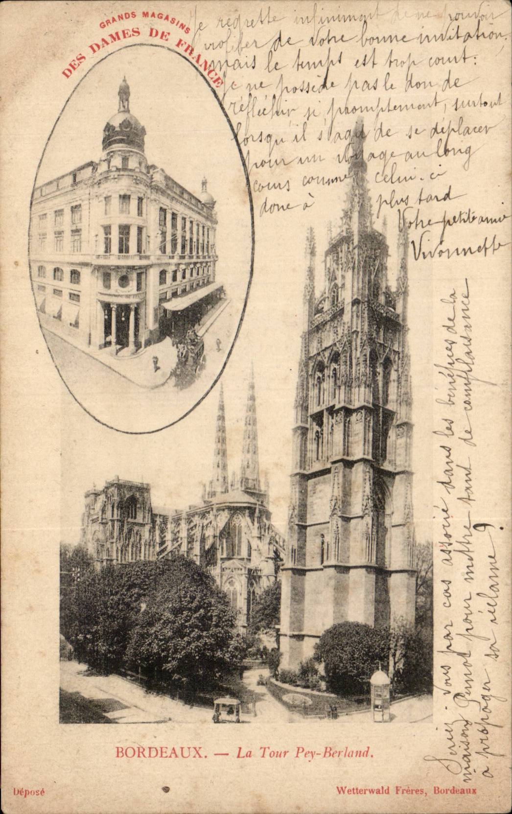 Bordeaux — La Tour Pey-Berland — Grands Magasins des Dames de France