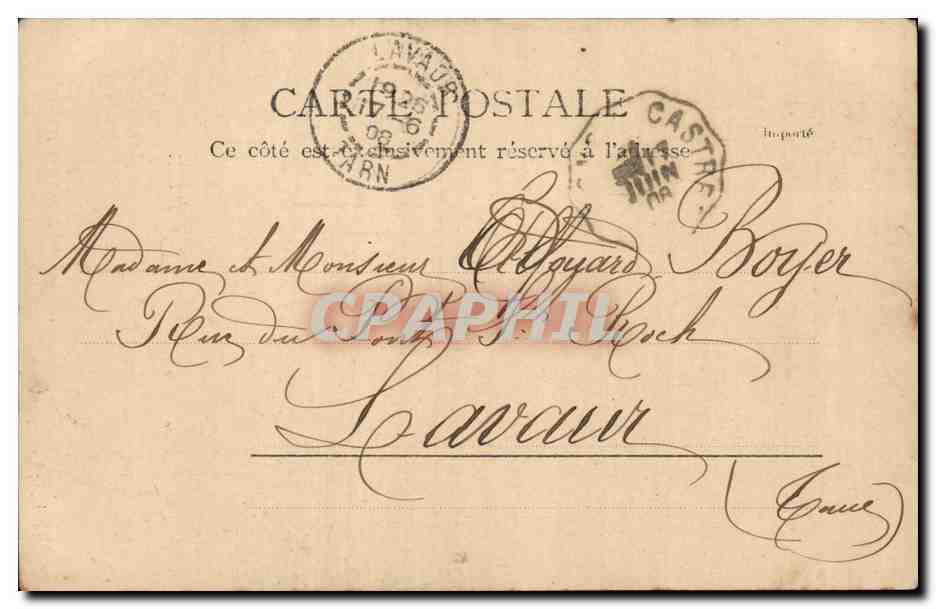 Bordeaux - Porte de la Grosse Cloche CPA  — Verso