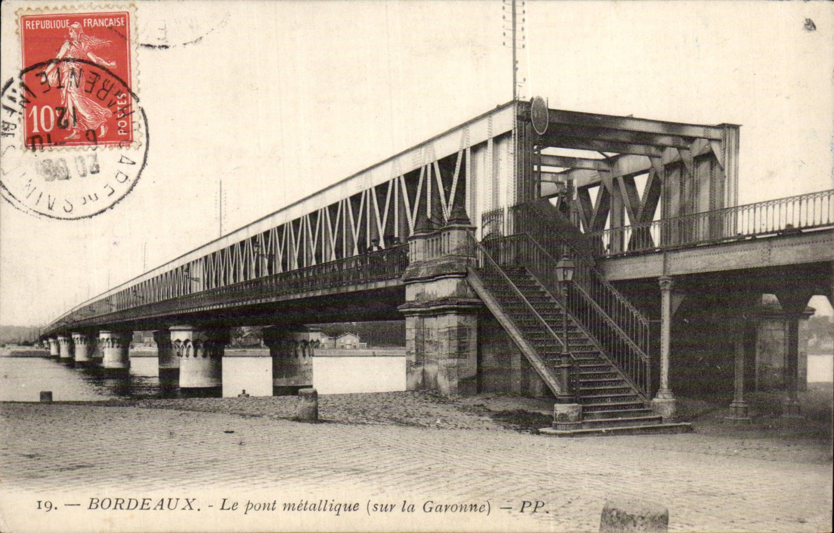 Bordeaux — Le pont métallique (sur la Garonne) — PP.