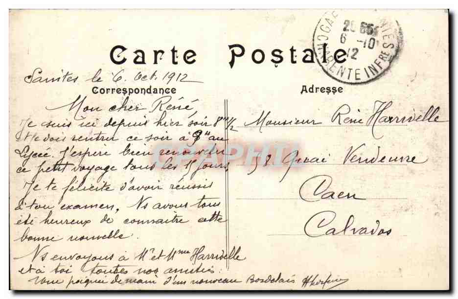 Bordeaux — Le pont métallique (sur la Garonne) — PP. — Rückseite