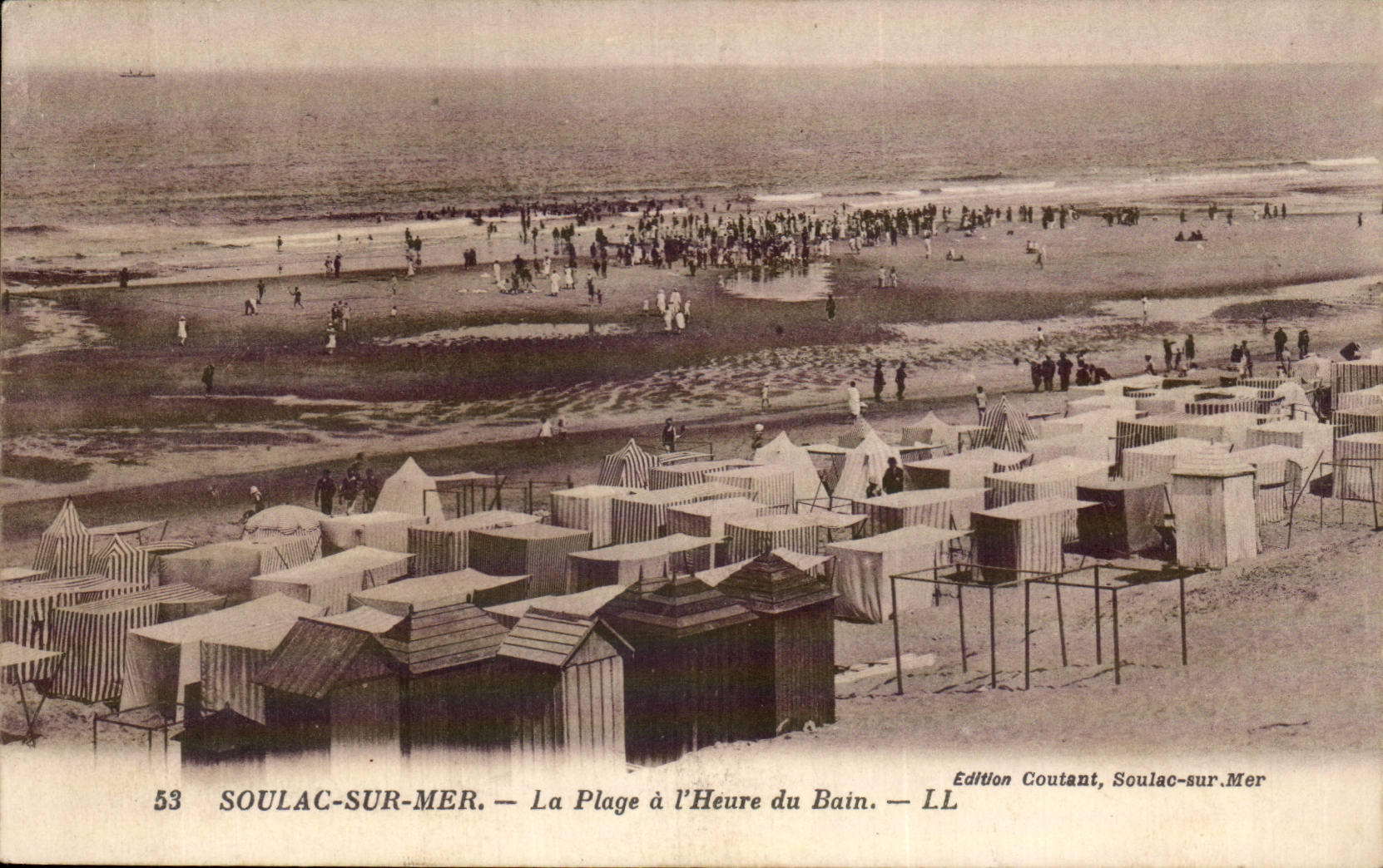 SOULAC-SUR-MER — La Plage à l'Heure du Bain — Édition Coutant, Soulac-sur-Mer
