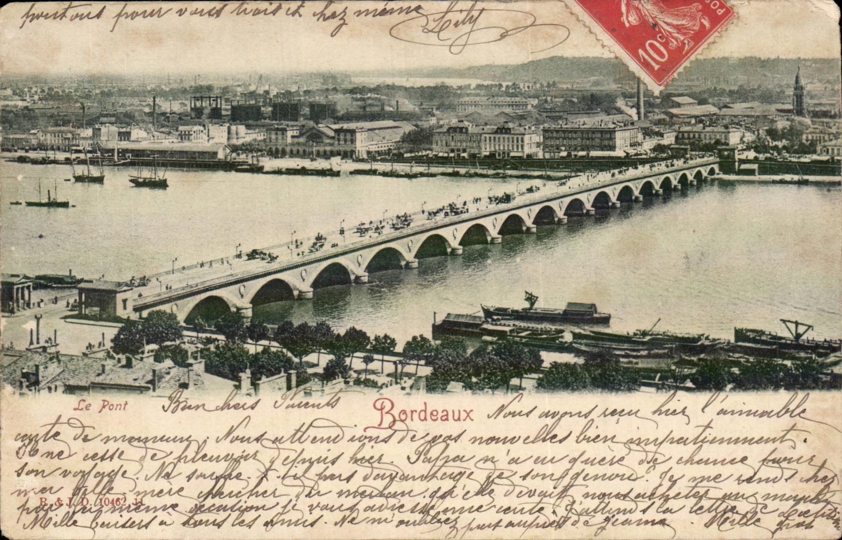 Bordeaux - Le Pont CPA 