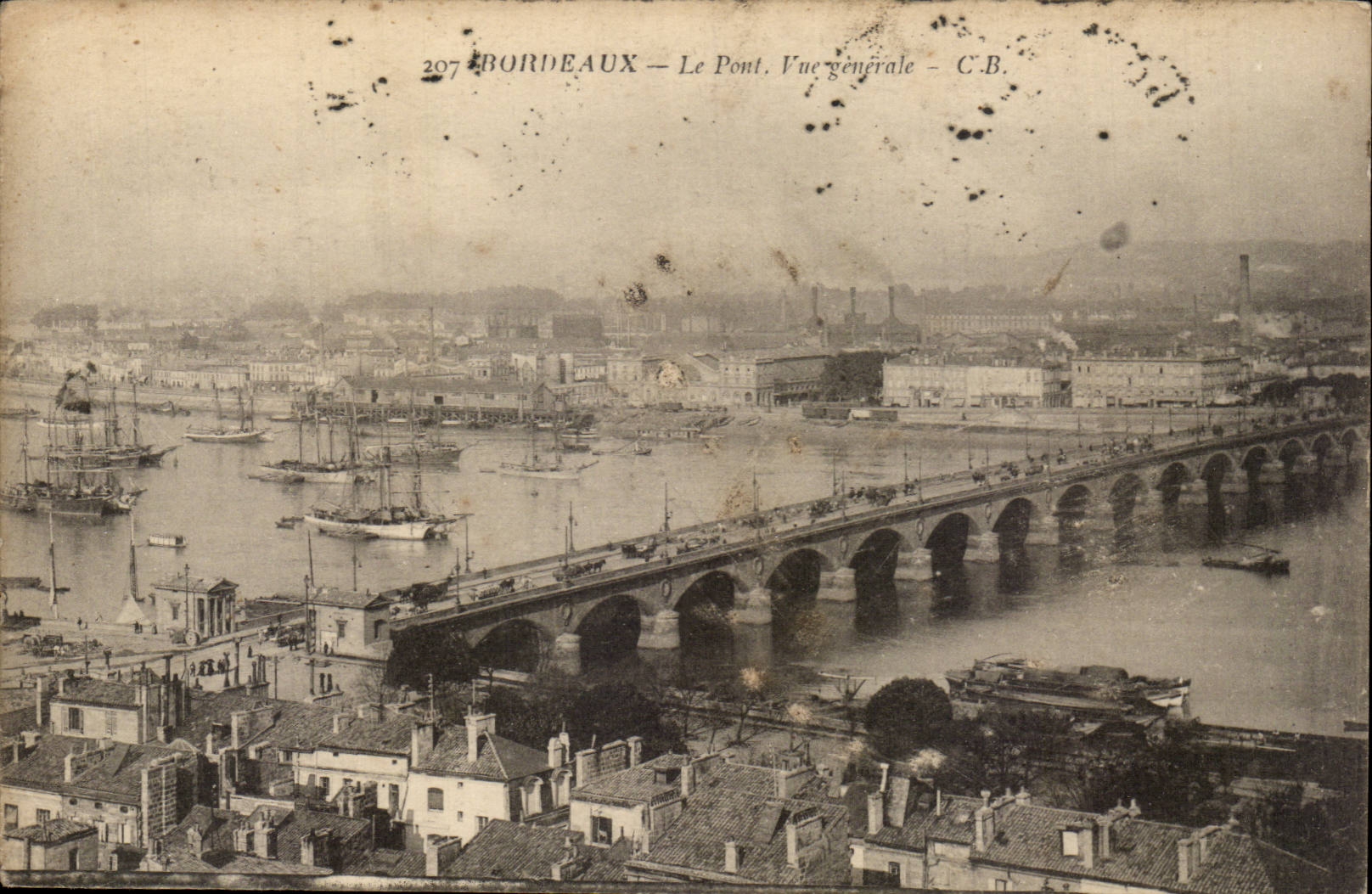 Bordeaux - Le Pont - Vue Generale CPA 