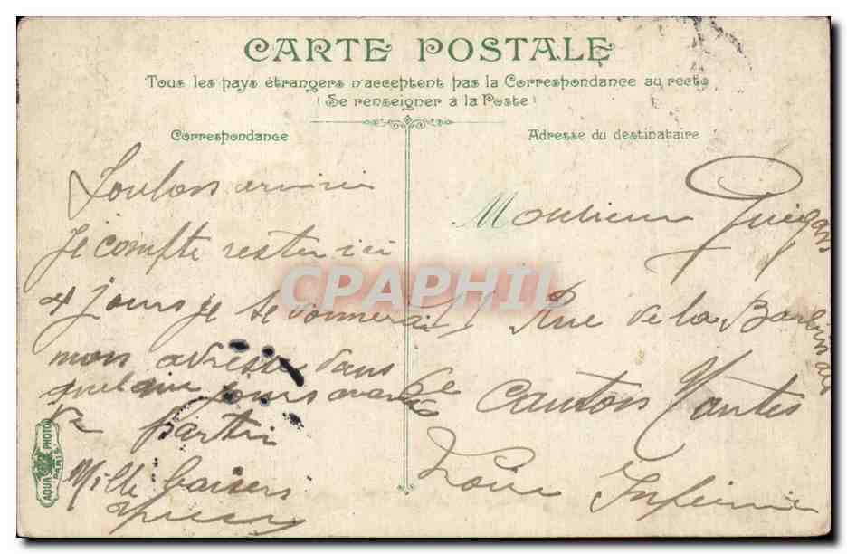 Bordeaux - La Rade Vue Generale CPA  — Verso