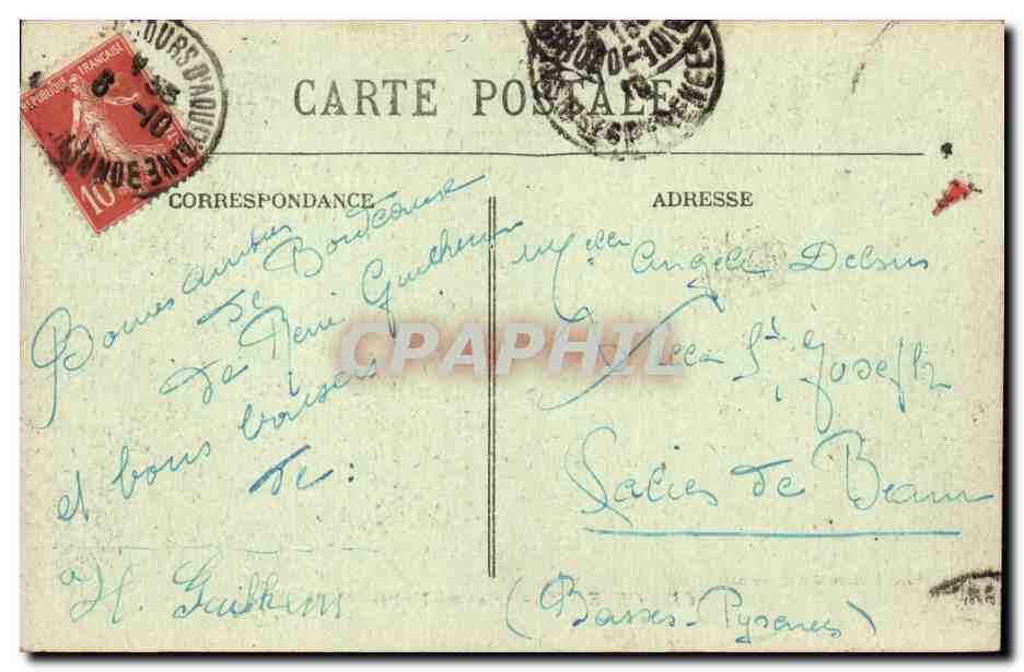 Bordeaux - Le Grand Theatre CPA  — Verso
