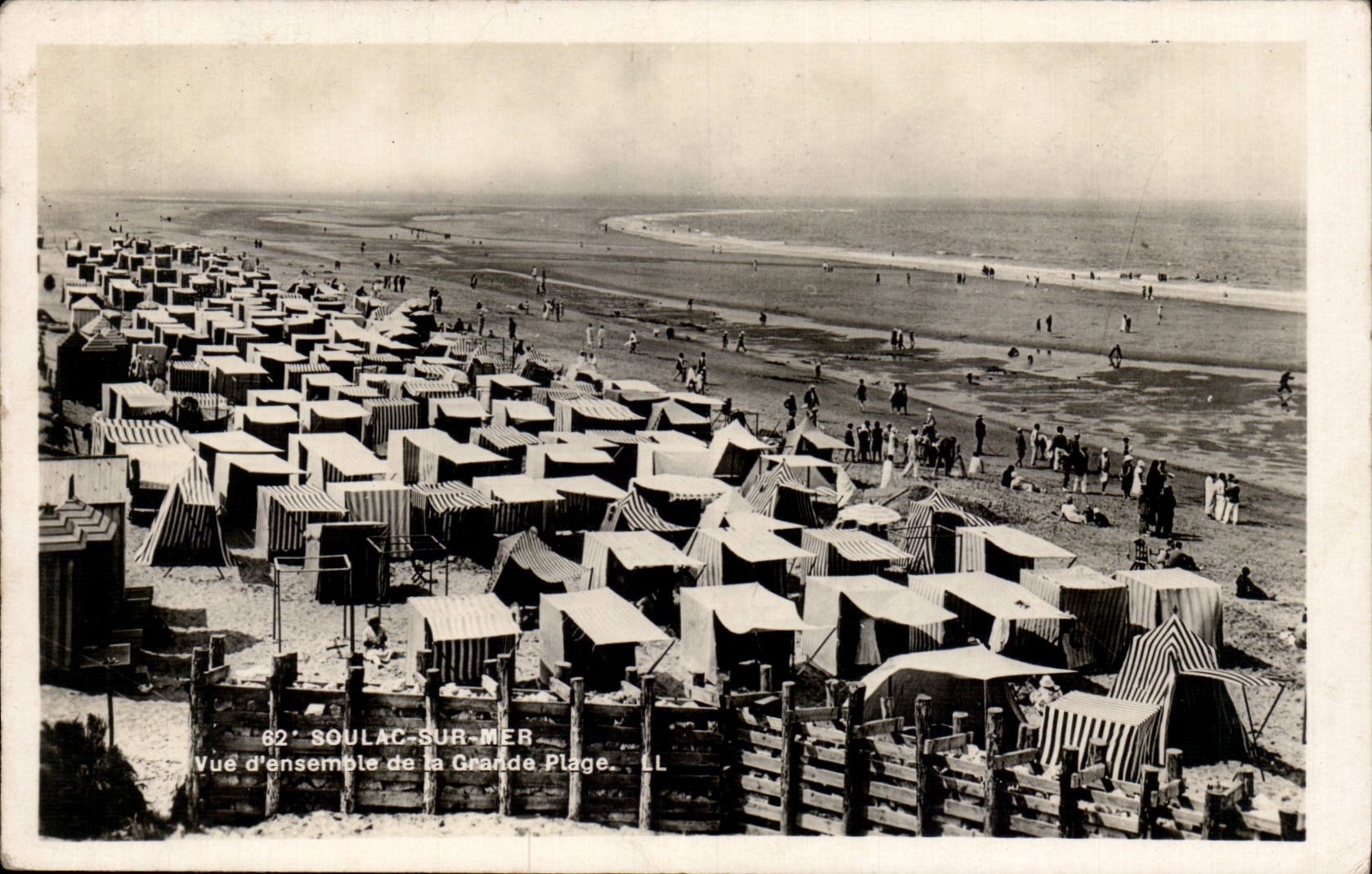 Soulac sur Mer - Vue d'ensemble de la Grande Plage CPA 