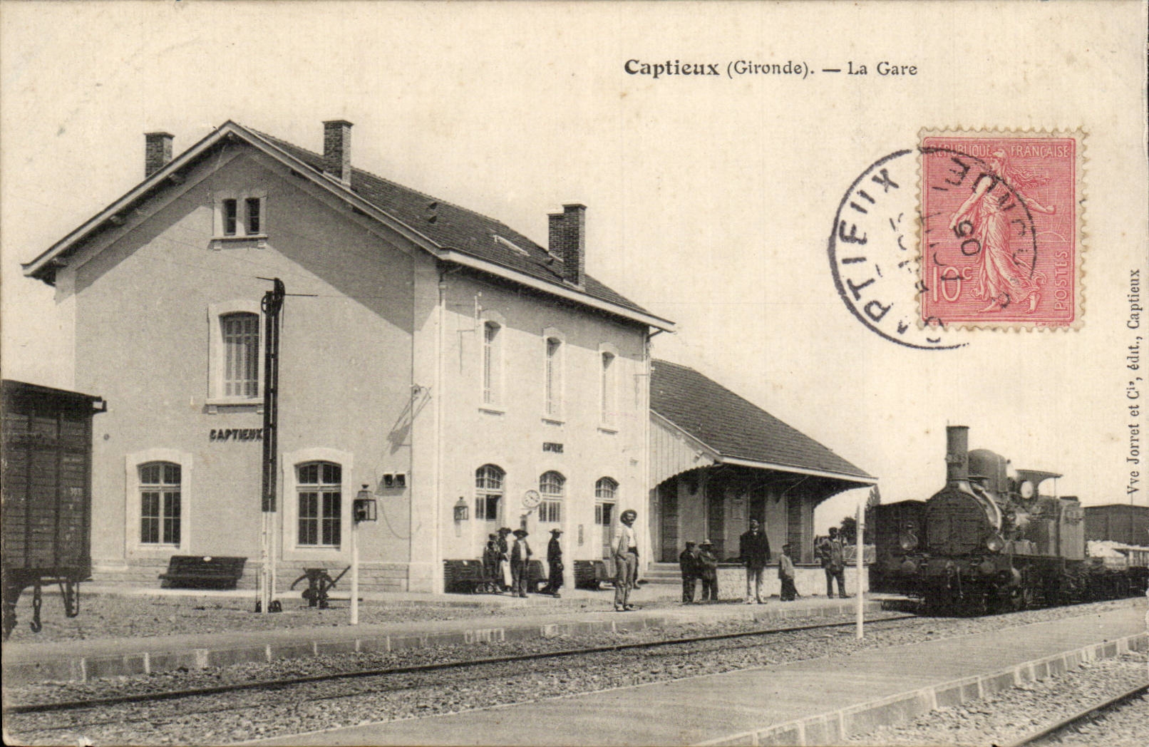 Captieux (Gironde) — La Estación — Vve Jorret et Cie, editor