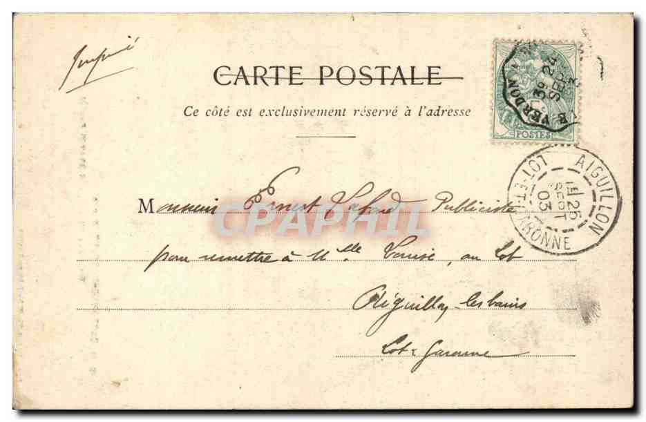 Cantenac-Margaux (Médoc) — Schloss Issan, die großen Gräben — Henry Guillier, n°2156 — Rückseite