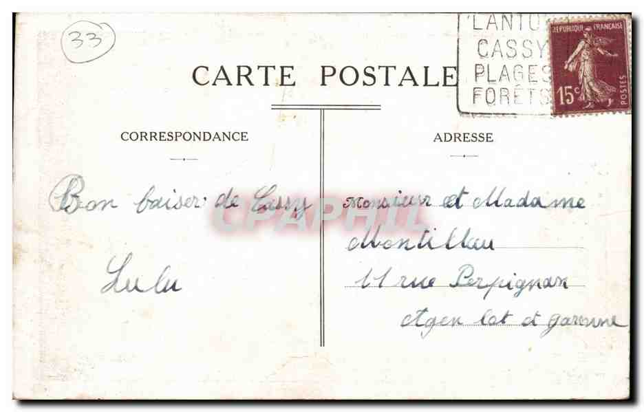 Cassay — Colonie de Vacances du Sacré-Cœur d'Agen — par Lanton (Gironde) — Reverso