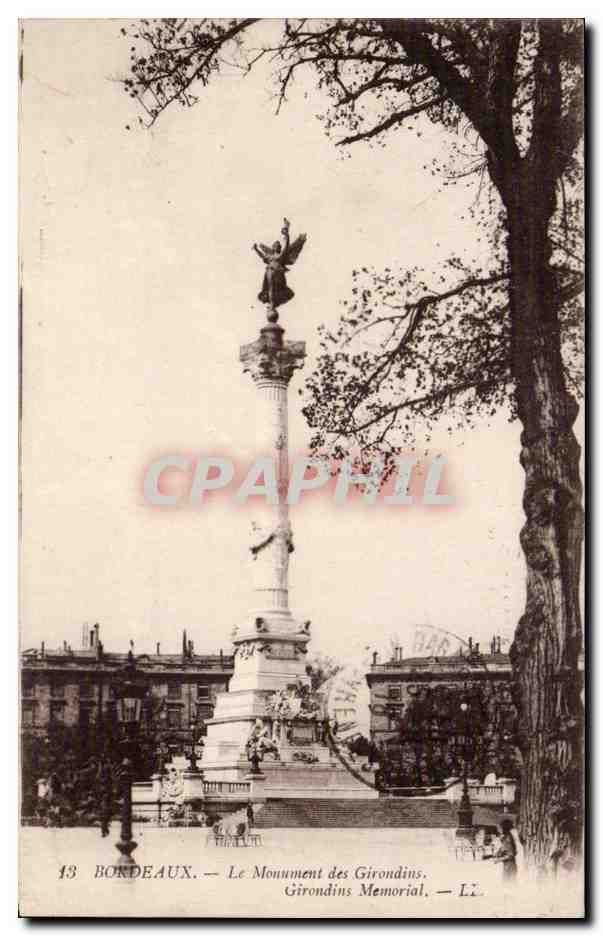 Bordeaux - Le Monument des Girondins CPA 