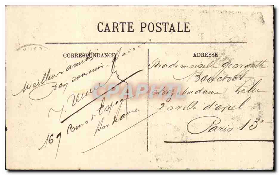 Bordeaux - L'Eglise Ste Croix CPA  — Verso