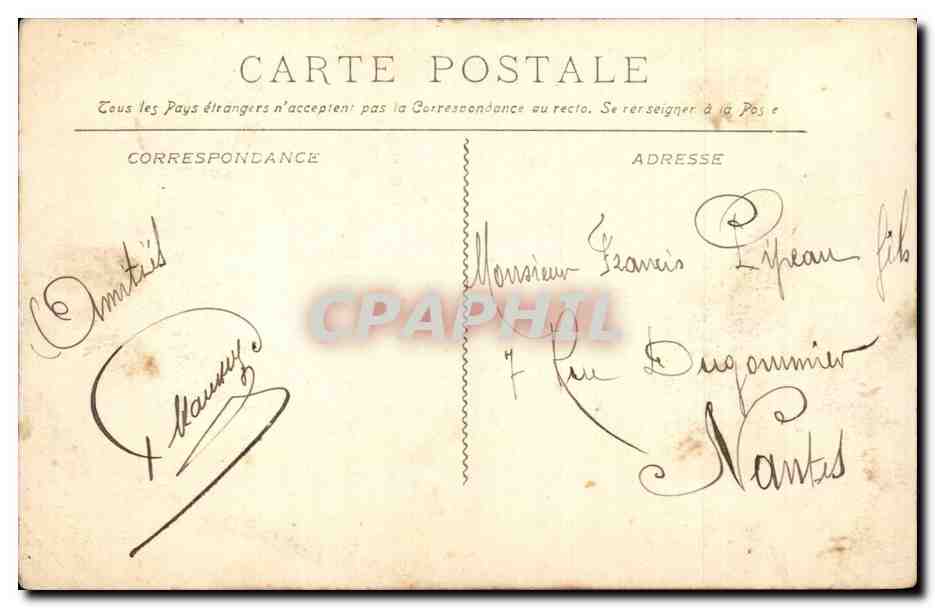 Bordeaux - Le Grand Theatre CPA  — Verso