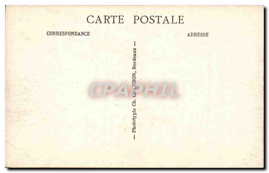 Bordeaux - Le Grand Theatre CPA  — Verso