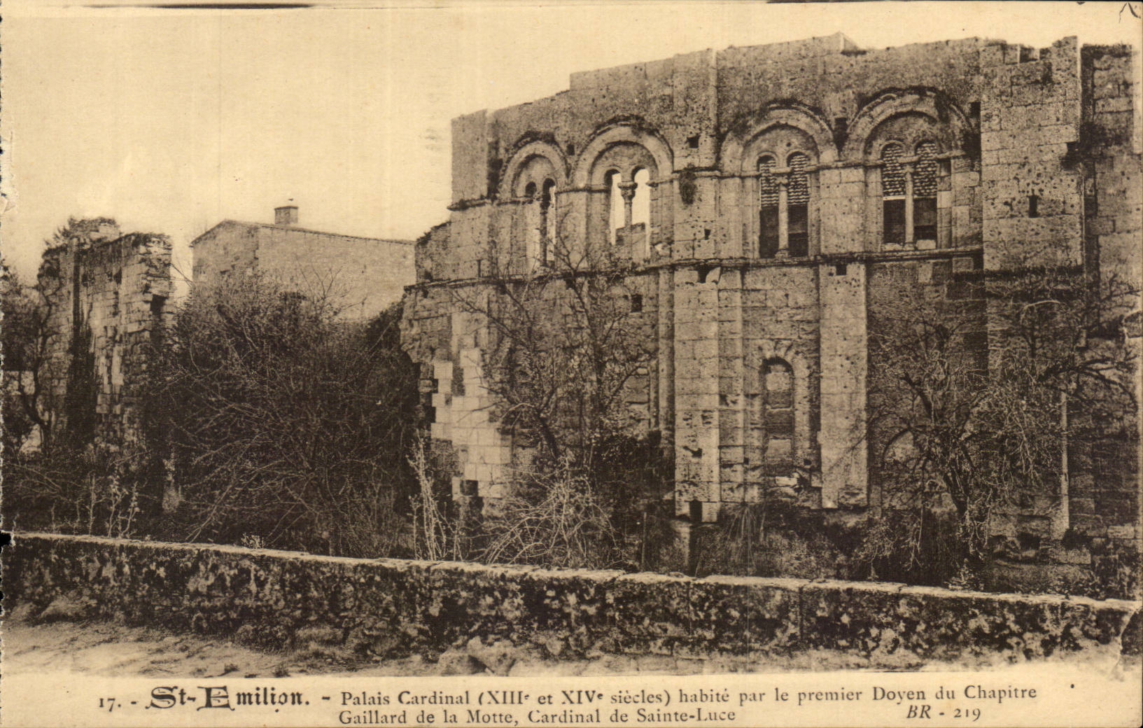 Saint Amilion CPA Palais cardinal Doyen du chapitre Gaillard de la Motte CArdinal de Saint Luce